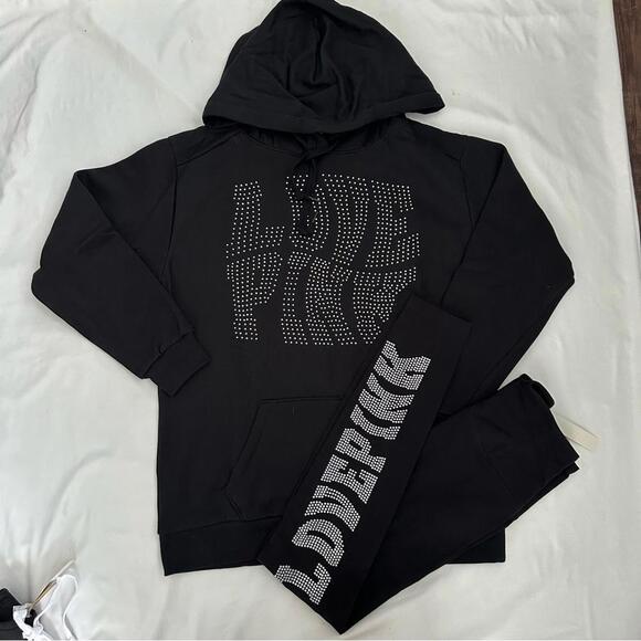 PINK VICTORIA SECRET Hoodie and Leggings Set - Picture 1 of 6